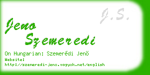 jeno szemeredi business card